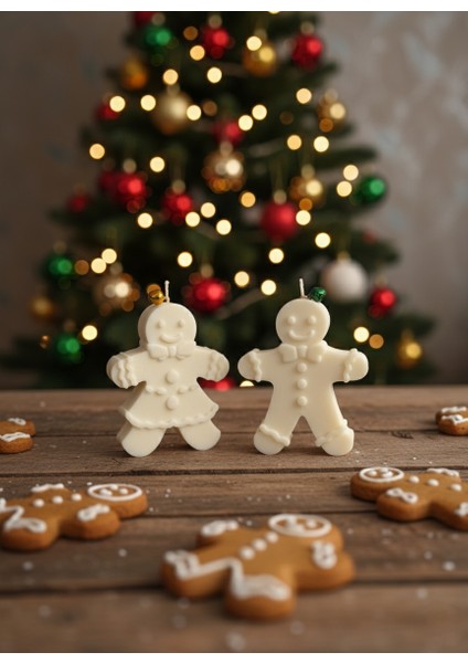 Gingerbread 2'li Beyaz Soya Mum fırsatları