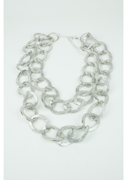 Çift Sıralı Kalın Zincir Tasarım Kolye fiyatları