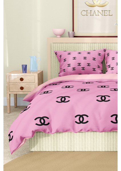 Nevresim Takımı Çift Kişilik Pamuklu Saten Kumaş 6 Parça 3D Dijital Baskı Duvet Cover Set Model No: indirimleri