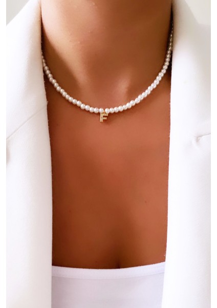 Inci Harf Kolye F Harfi