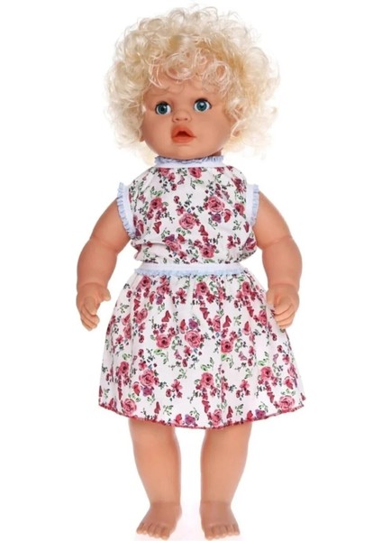 Büyük Boy Türkçe Konuşan Defne Bebek Et Bebek Gövde ve Bacaklar Sert Plastik 60 cm