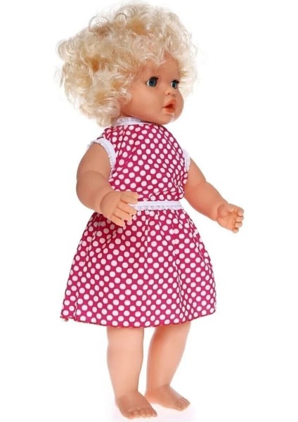 Büyük Boy Türkçe Konuşan Defne Bebek Et Bebek Gövde ve Bacaklar Sert Plastik 60 cm