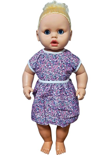 Büyük Boy Türkçe Konuşan Defne Bebek Et Bebek Gövde ve Bacaklar Sert Plastik 60 cm