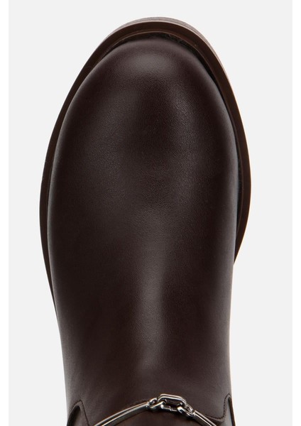 Kadın Kahverengi Zincir Detaylı Çizme