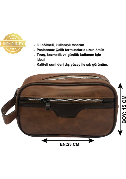 Tıraş Kozmetik Bakım ve Günlük El Çantası Vegan Deri fırsatları