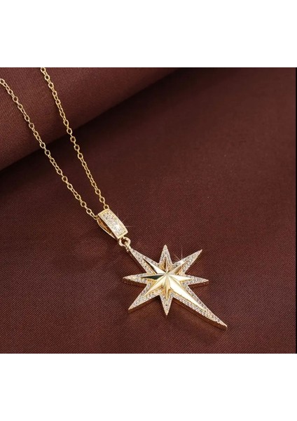 Kutup Yıldızı (Navigasyon) Kolye - Zirkon Taşlı Işıltılı fiyatları