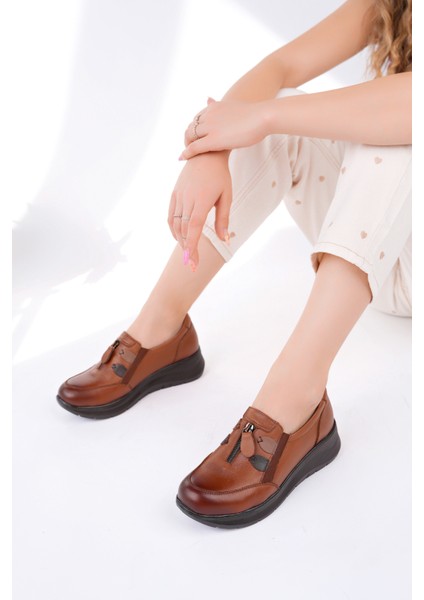 Kadın Hakiki Deri Taba Anatomik Taban Rahat Ayakkabı fiyatları