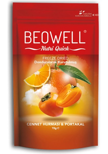 Nutri Quick – Freeze Dried Dondurularak Kurutulmuş Cennet Hurması & Portakal