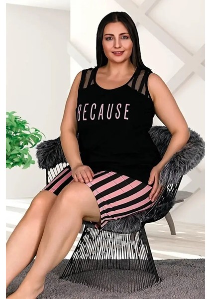 Lady Because Büyük Beden Bayan Şort Pijama Takımı fiyatları