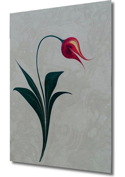 Osmanlı Lale Desenli Ahşap Dekoratif Tablo Yağlı Boya Görünümlü Sanat Eseri Dikdörtgen Tablo modelleri