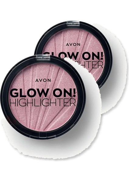 Glow On Aydınlatıcı Sıkıştırılmış Pudra-Pink Glow Ikili Set