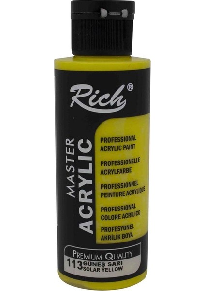 Rich Akrilik Boya Master 130 cc Güneş Sarı 113