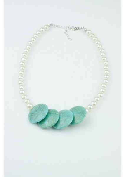 Yeşil Detay Inci Kolye modelleri