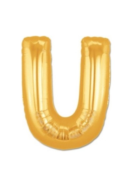 U Harf Folyo Balon Altın Renk 40 Inç