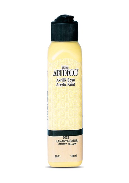 Artdeco Akrilik Boya 140 ml Kanarya Sarısı 070R-3032