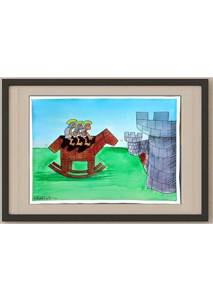 Ramin Rezaie 29X21CM Orijinal Karikatür Tablo