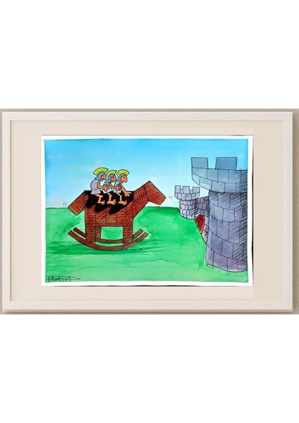 Ramin Rezaie 29X21CM Orijinal Karikatür Tablo fırsatları