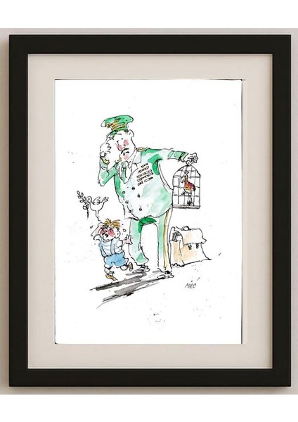 Georgijevski Miroslav 29X21CM Orijinal Karikatür Tablo