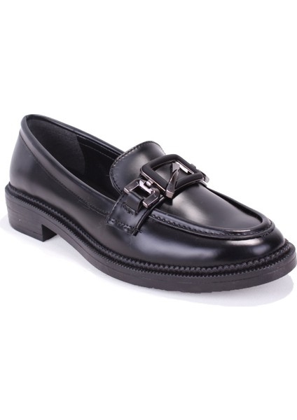DZA07-863701 Siyah Günlük Loafer Kadın Ayakkabı