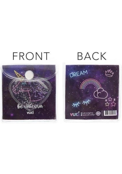 Vuki Küp Bloknot Simli Sulu 6,3x6,3 cm Siyah & VK-0111-11