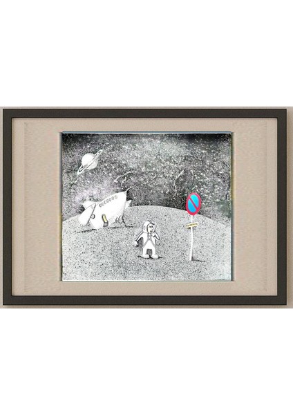 Zdravko Beshendzhiev 43x36cm Orijinal Karikatür Tablo