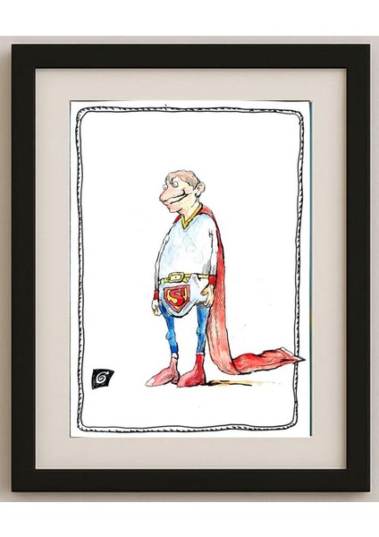 Ion Barbu 35x25cm Orijinal Karikatür Tablo