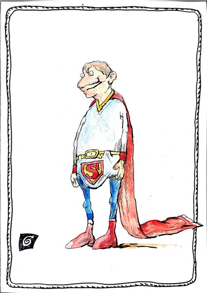 Ion Barbu 35x25cm Orijinal Karikatür Tablo modelleri