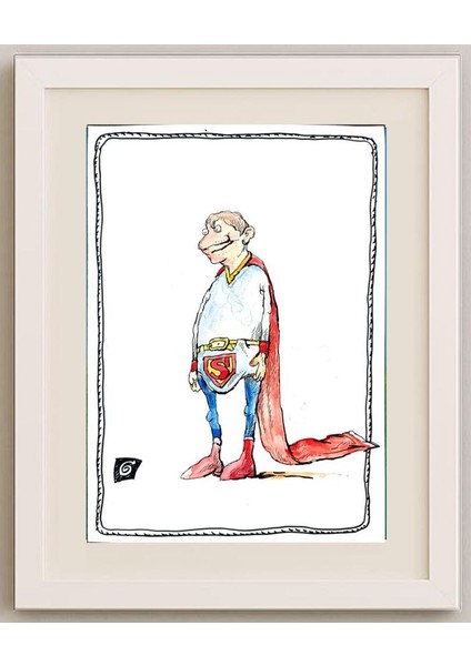 Ion Barbu 35x25cm Orijinal Karikatür Tablo fırsatları