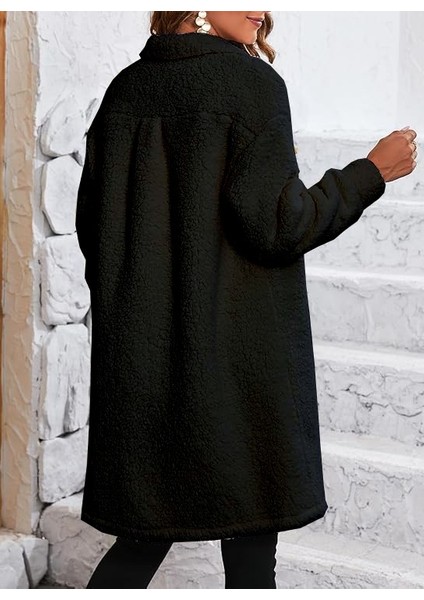 Peluş Gögüs Cep Detaylı Düğmeli Ceket indirimleri