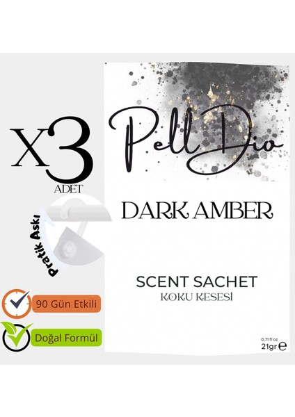 3'lü Amber Dolap Ayakkabılık ve Çekmece Parfümlü Kese Kokusu Oda Koku Kesesi fiyatları