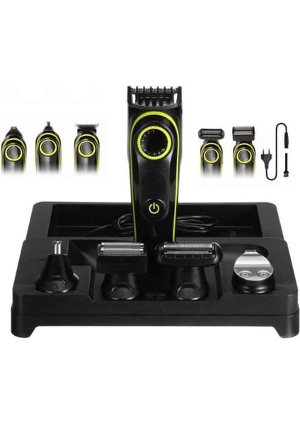 5 Başlıklı Şarjlı Tıraş Makinesi LED Ekran Saç Sakal Ense Tıraşına Uygun - F114K335-U88 modelleri