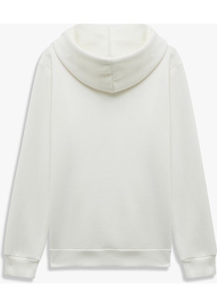 Üç Iplik Şardonlu Nakış Detaylı Kanguru Cepli Kapüşonlu Sweatshirt fırsatları