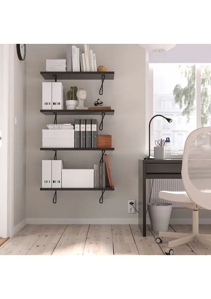 Bergshult/forlaggare Duvar Rafı Venge Siyah 80 x 30 cm fiyatları