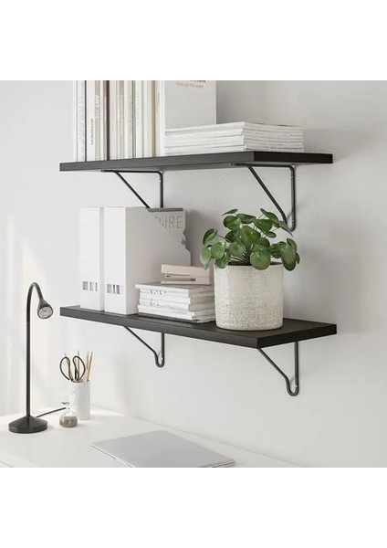 Bergshult/forlaggare Duvar Rafı Venge Siyah 80 x 30 cm fırsatları