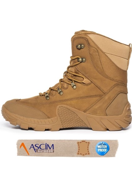 Outdoor Unisex Su Geçirmez Nubuk Deri Dört Mevsim Yüksek Bilekli Bot
