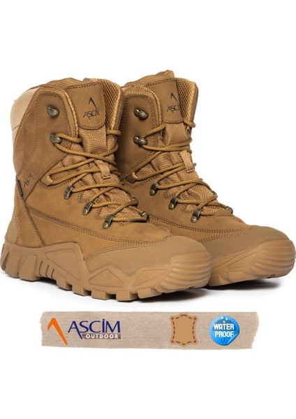 Outdoor Unisex Su Geçirmez Nubuk Deri Dört Mevsim Yüksek Bilekli Bot