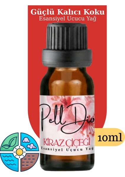 Kiraz Çiçeği Esansiyel Uçucu Yağ, Buhurdanlık Yağı, Difüzör Esansı, Oda Kokusu 10ML