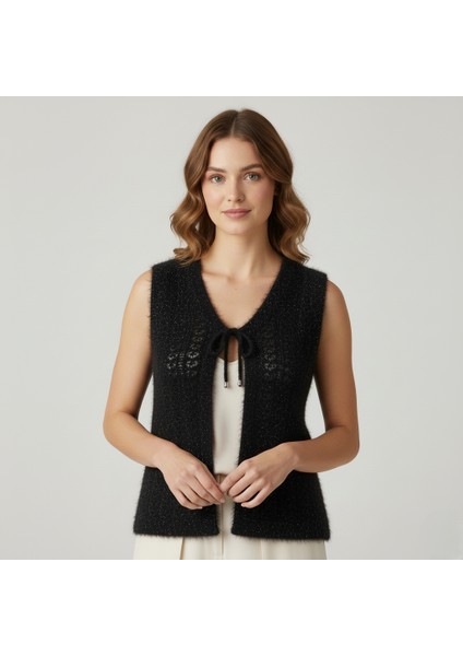 Çeyizlik Bağcıklı Simli Yumoş Yelek fiyatları