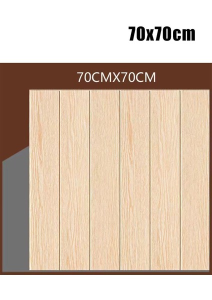 4 Adet, 70X70CM 0,50M² 3D Meşe Ahşap Lambri Görünüm Kendinden Yapışkanlı Duvar Kağıdı Kaplama Panel Köpük -AD05 fırsatları