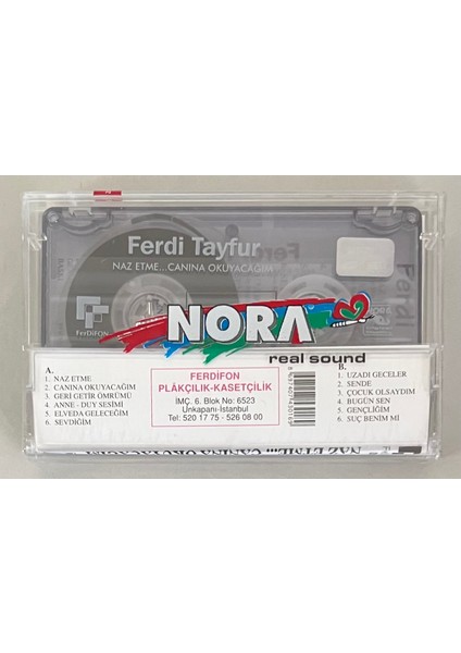 Ferdi Tayfur Naz Etme Canına Okuyacağım Kaset (Jelatininde Sıfır Orijnal Dönem Baskı Kaset) fiyatları