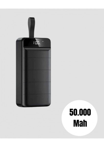 Yüksek Kapasiteli 50.000 Mah Powerbank – Type-C, Lightning ve Micro USB Uyumlu, Çoklu Cihaz Şarj Özellikli fiyatları