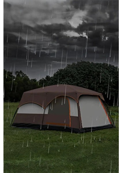 10 Kişilik 2 Odalı Geniş Dayanıklı Tenteli Kamp Çadırı 430X305X200 modelleri