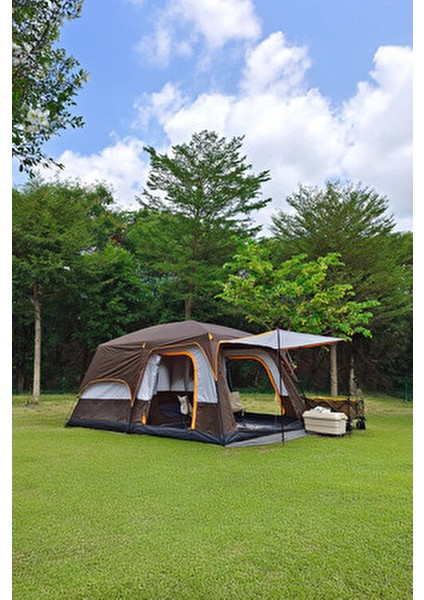 10 Kişilik 2 Odalı Geniş Dayanıklı Tenteli Kamp Çadırı 430X305X200 indirimleri