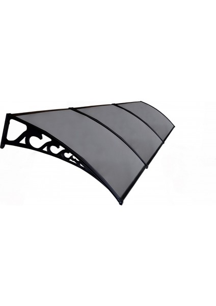 Pratik Sundurma Kapı Pencere Üstü 100X360 cm Antrasit Gri 6 mm Levhalı