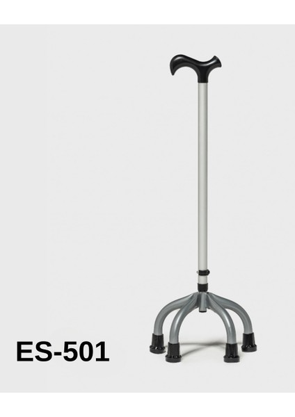 Medikal Tripod Tripot Baston 4 Dört Ayaklı Denge Yürüme Bastonu Hasta Bastonu Değneği