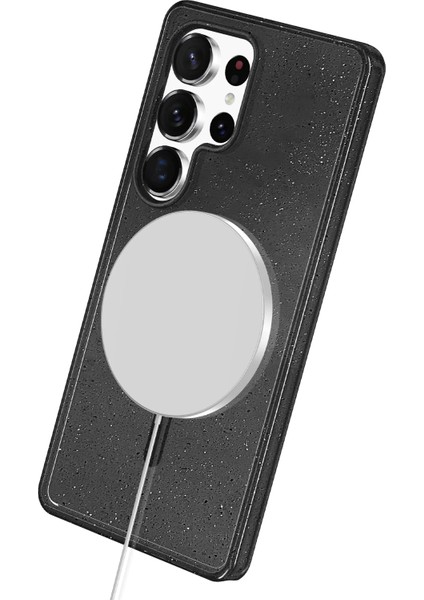 Samsung Galaxy S25 Ultra Glow Simli Lens Hediyeli Kılıf - Siyah modelleri