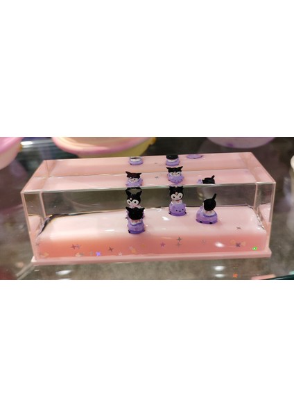 Kuromi Figürlü Büyük Boy Sulu Batmayan Dekoratif Süs Açık Pembe ( 16CM * 5,5 cm )