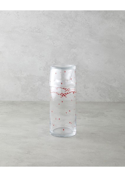 Ribbon Joy Cam Sürahi 700 ml + 220 ml Kırmızı