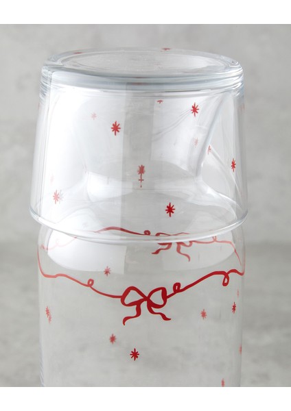 Ribbon Joy Cam Sürahi 700 ml + 220 ml Kırmızı modelleri