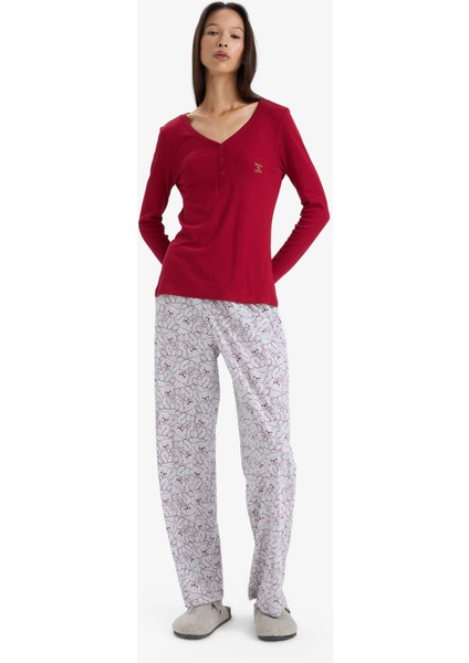 Regular Fit Desenli Pijama Altı-Fall in Love G3353AX25AU